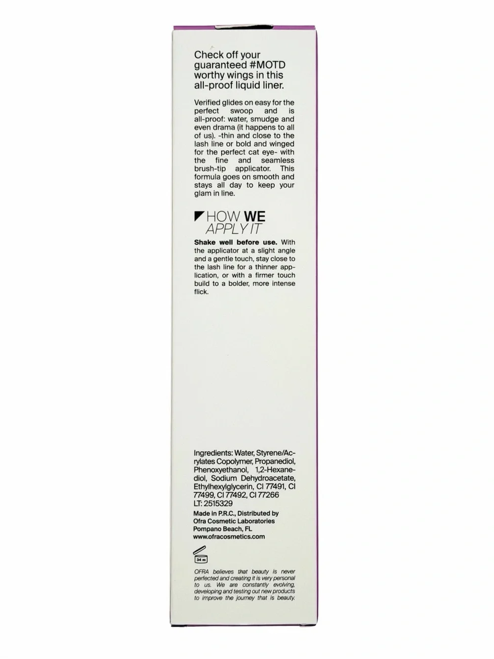OFRA cosmetics verified